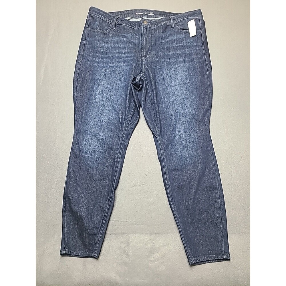 Old Navy Womens Jeans 24 Wow‎ Super Skinny High Rise Dark Blue Denim Pants